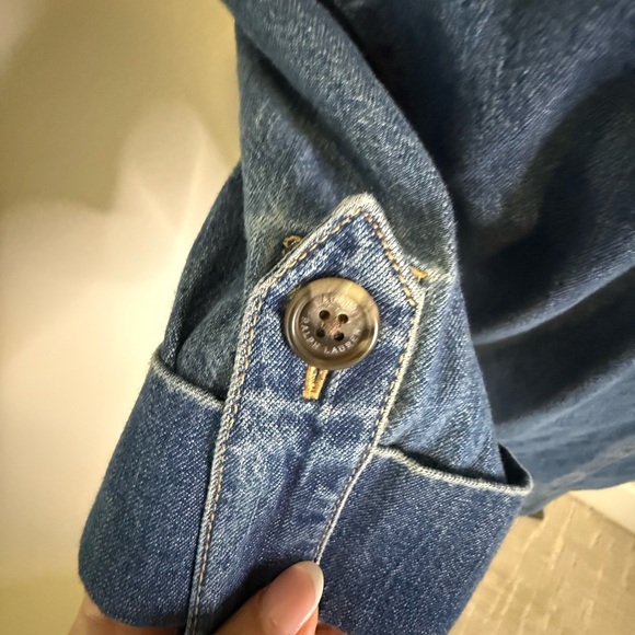 Ralph Lauren Blue Denim Shirt Dress - Picture 4 of 7